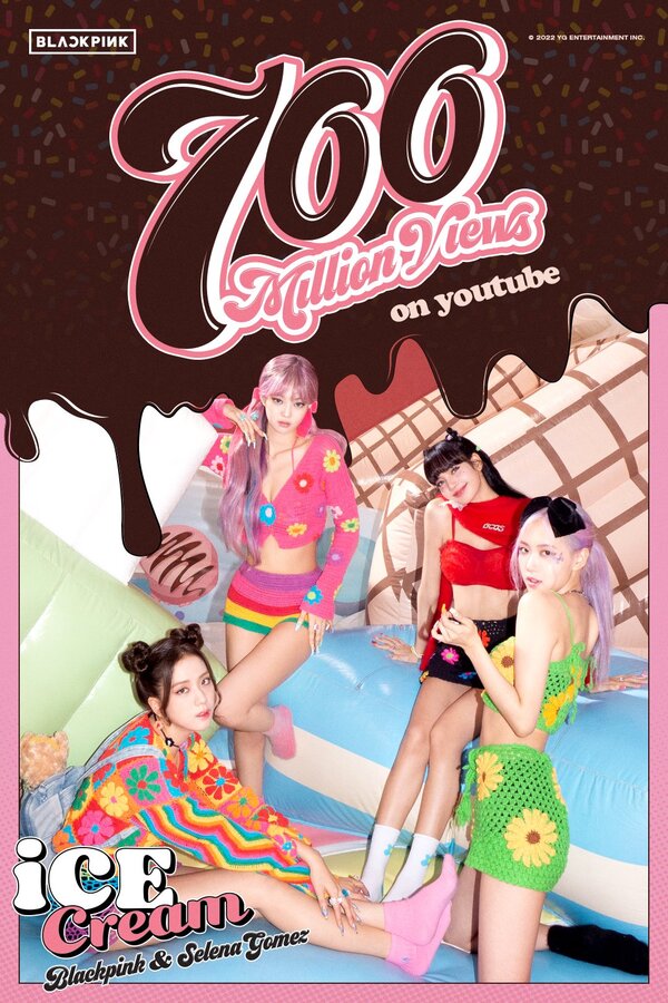 걸그룹 블랙핑크의 ‘아이스크림’(Ice Cream) 포스터. /YG엔터테이먼트