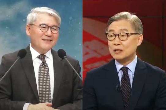 중앙성결교회 한기채 목사(왼쪽)과 국민의힘 최재형 의원. /유튜브 영상 캡처