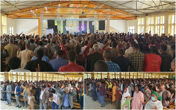 지난달 24일부터 26일(현지시각)까지 에티오피아 호사에나에서 진행된 사랑하는교회 목회자세미나 모습. /사랑하는교회 다음 카페