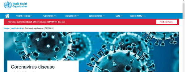 코로나 유행 초기 명칭은 ‘우한폐렴’이었다. 발병 장소와 주요 증상을 표기한 것이다. 그러나 중국 공산당이 전 세계를 상대로 인지전을 펼치면서 명칭은 ‘코비드19’로 바뀌었다. /세계보건기구(WHO) 코로나 관련 홈페이지 캡처