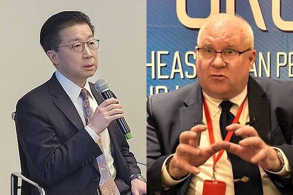 한반도 전문가들인 이성윤 윌슨센터 연구원(왼쪽)과 데이비드 맥스웰 아태전략센터 부대표. /연합