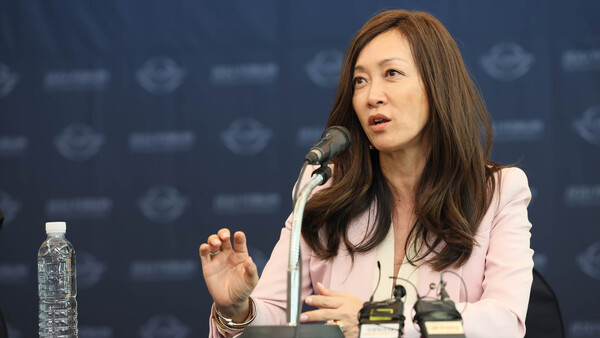 지난 5월 29일 오후 서귀포시 제주국제컨벤션센터에서 열린 제주포럼에서 수미 테리 미외교협회(CFR) 선임연구원이 언론과 인터뷰를 하고 있다. /연합