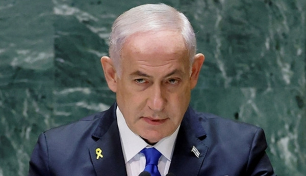 유엔(UN)에서 연설중인 네타냐후. /로이터=연합