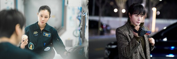  '별들에게 물어봐' 우주정거징 보스 '이브' 역의 공효진과 '트리거'의 김혜수. /스튜디오 드래곤·디즈니+