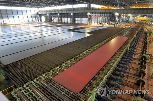 현대제철 후판 공장 모습. /연합