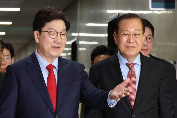 국민의힘 권영세 비상대책위원장과 권성동 원내대표. /뉴스1