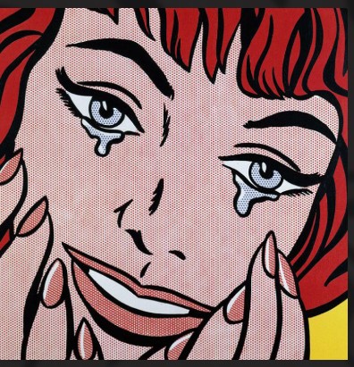 로이 리히텐슈타인의 대표작 '행복한 눈물'.