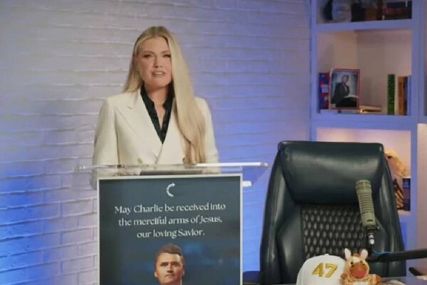 故 찰리 커크의 아내 에리카 커크(Erika Kirk). /유튜브 영상 캡처