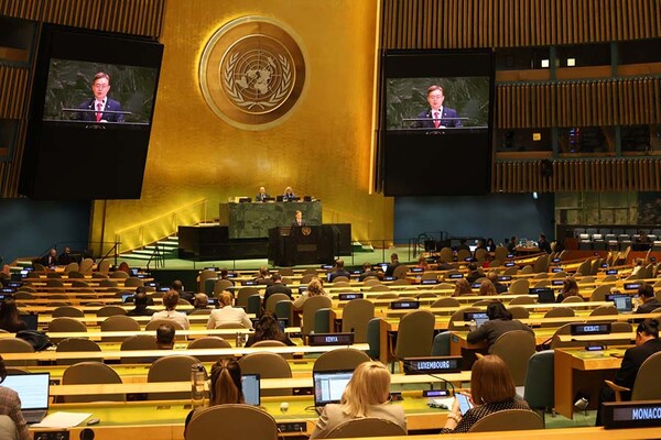 유엔 총회에서 진행된 북한 인권 고위급 회의. /외교부