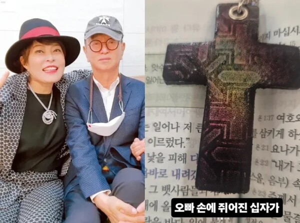 /개그맨 조혜련(왼쪽) 씨와 故 전유성 씨. /조혜련 SNS캡처