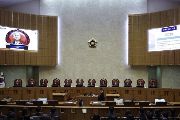 지난 5월 1일 조희대 대법원장을 비롯한 대법관들이 서초구 대법원에서 더불어민주당 이재명 대선 후보의 공직선거법 위반 사건 상고심 선고를 위해 참석해 있다. /연합