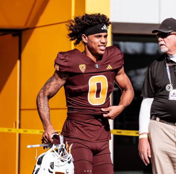 미국 애리조나주립대 미식축구 선수 조딘 타이슨(Jordyn Tyson). /인스타그램 캡처