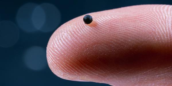 모래알 크기의 이 캡슐형 마이크로봇은 전자기 제어를 통해 뇌혈관 속 혈전으로 이동해 용해제를 방출한다. 약물 방출과정에서 캡슐 또한 생분해돼 사라진다. /ETH 취리히